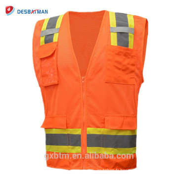 OEM ANSI Classe 2 Haute Visibilité Gilet Réfléchissant Pas Cher Chine Surligner Sécurité Gilet Vêtements Sécurité Voiture Avertissement Veste